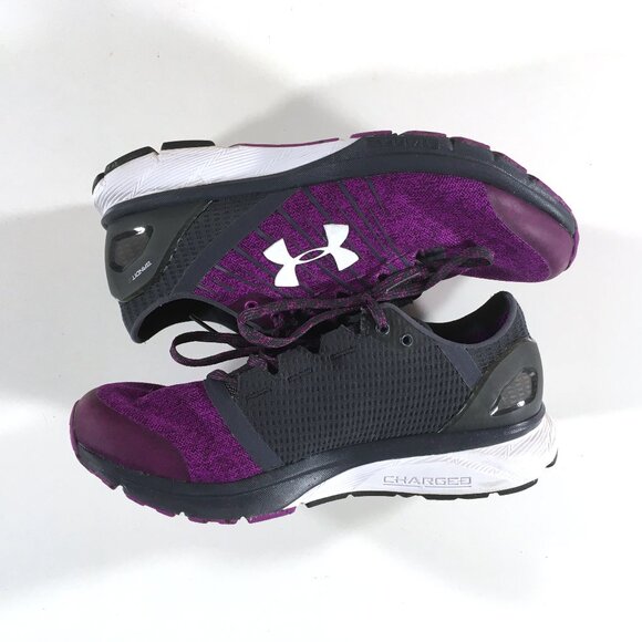 Under Armour Charged Bandit 2 Running Shoes Womens Size 8.5 Purple Gray 1273961 - Picture 3 of 10